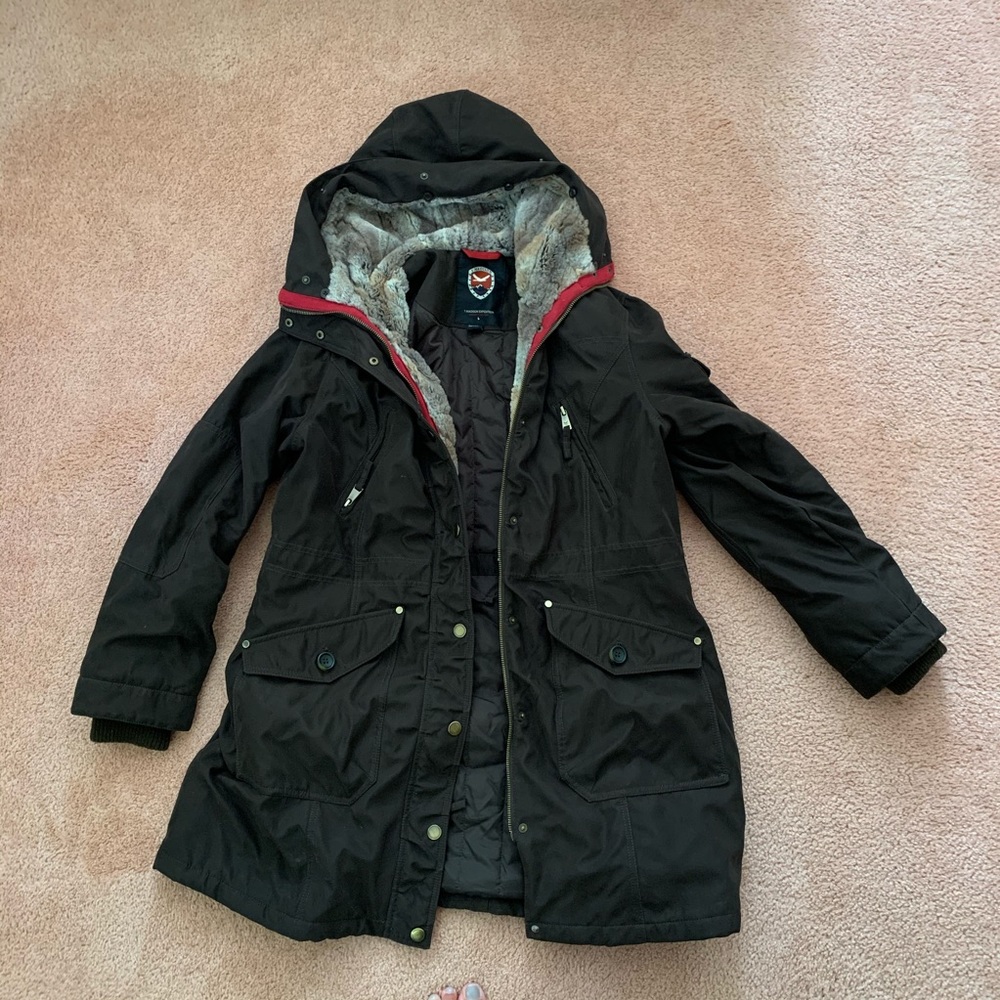 1 Madison Anorak Jacket w/ Faux Fur Trim- WM Sz XL